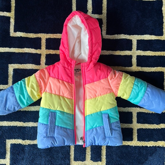 Vintage Oshkosh B Gosh Rain Coat Jacket Color Block Sz UK